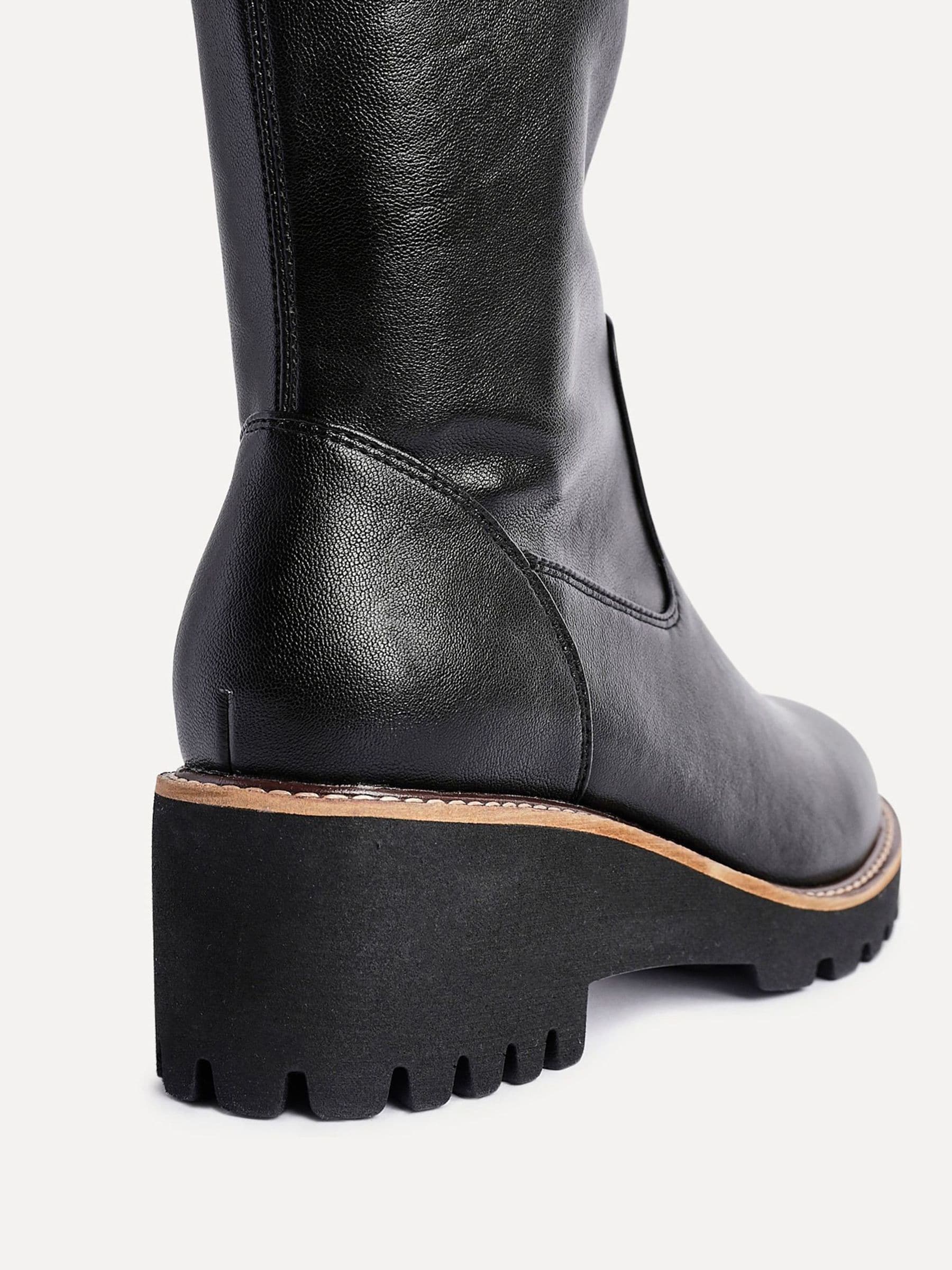 Comprar Preto - Botas de cano alto com salto plataforma Linzi