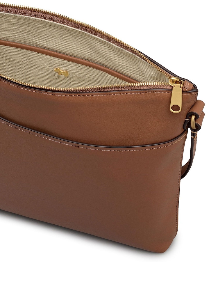 Radley Large Pockets Ziptop Cross-Body Brown Bag - Image 4 of 4