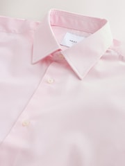 Light Pink Regular Fit Easy Care Single Cuff Smart Shirt - Image 7 of 8