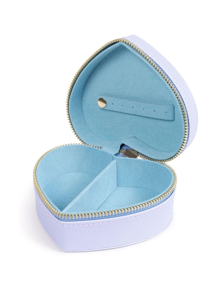 Peers Hardy Purple Stitch & Angel Zip-Up Love Heart Jewellery Box - Image 2 of 4