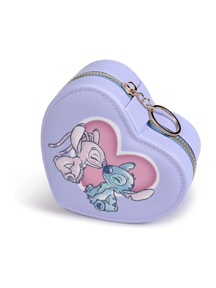 Peers Hardy Purple Stitch & Angel Zip-Up Love Heart Jewellery Box - Image 4 of 4