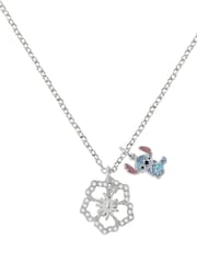 Peers Hardy Silver Tone Stitch Flower Pendant Necklace - Image 1 of 3