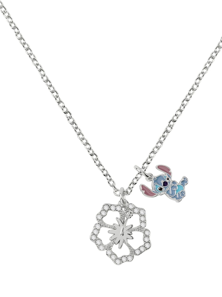 Peers Hardy Silver Tone Stitch Flower Pendant Necklace - Image 1 of 3