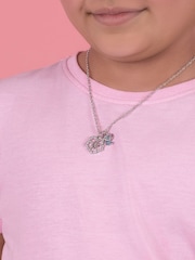 Peers Hardy Silver Tone Stitch Flower Pendant Necklace - Image 2 of 3