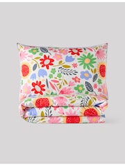 Bright Floral Cotton Duvet Cover and Pillowcase Set - Image 5 of 5