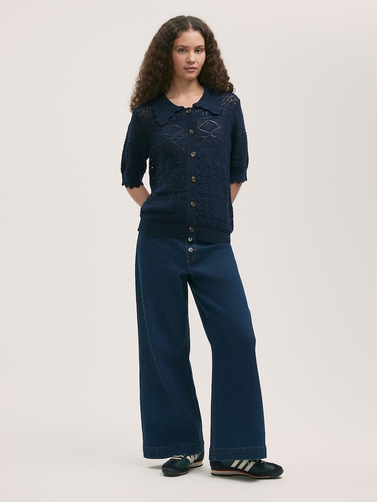 Finery Blue Marlowe Cardigan - Image 1 of 4 Finery Blue Marlowe Cardigan - Image 1 of 4