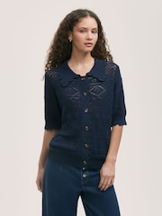 Finery Blue Marlowe Cardigan - Image 2 of 4