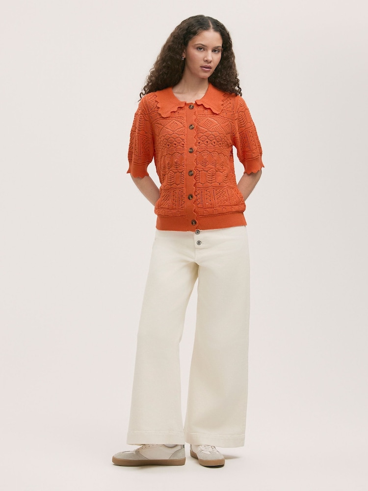 Finery Orange Marlowe Cardigan - Image 1 of 5 Finery Orange Marlowe Cardigan - Image 1 of 5