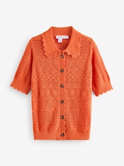 Finery Orange Marlowe Cardigan - Image 5 of 5