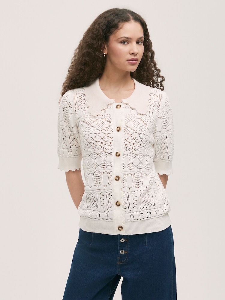 Finery Cream Marlowe Cardigan - Image 2 of 5