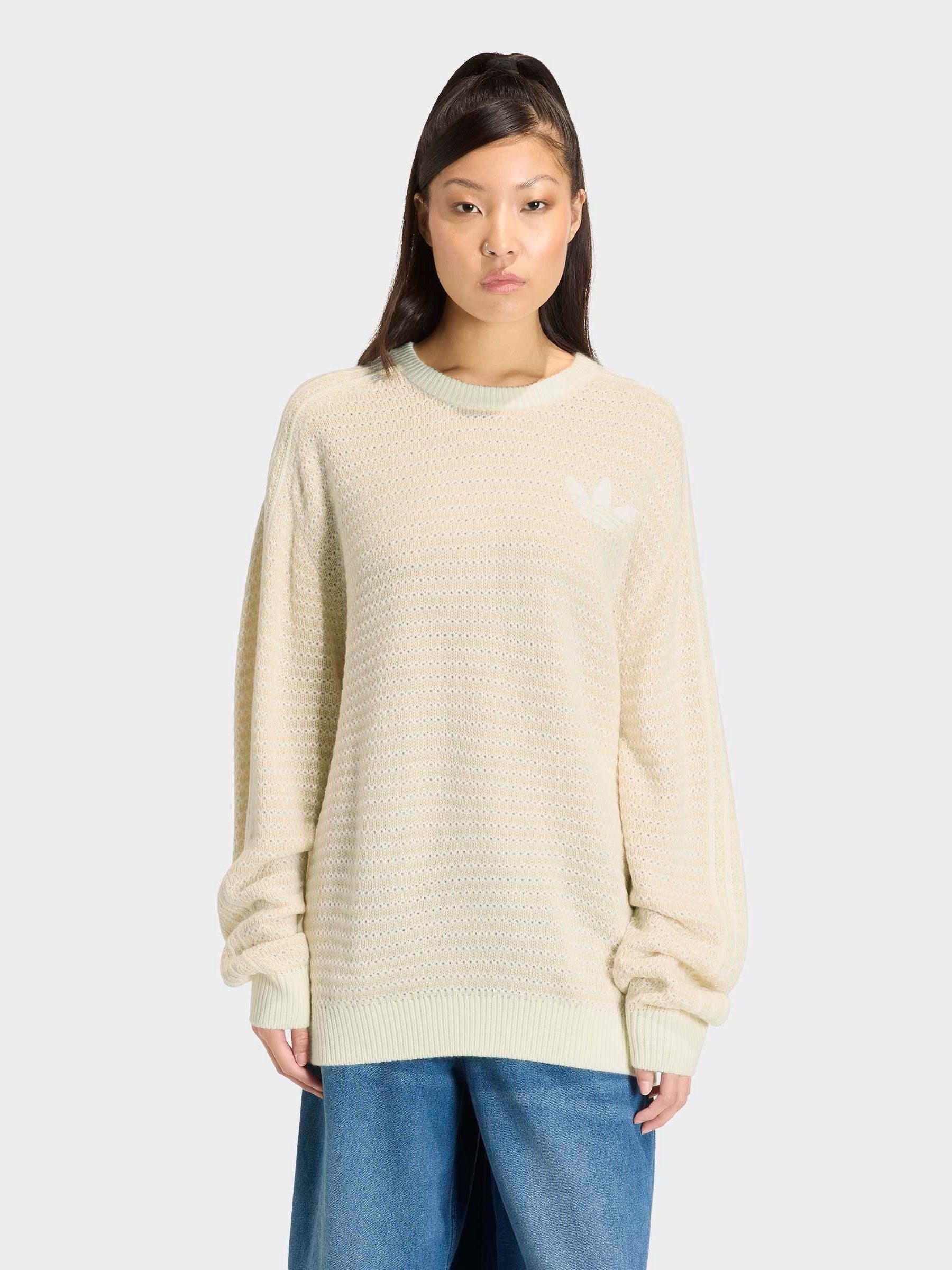 Buy adidas originals Cream Holiday Pack Knit Sweatshirt from the