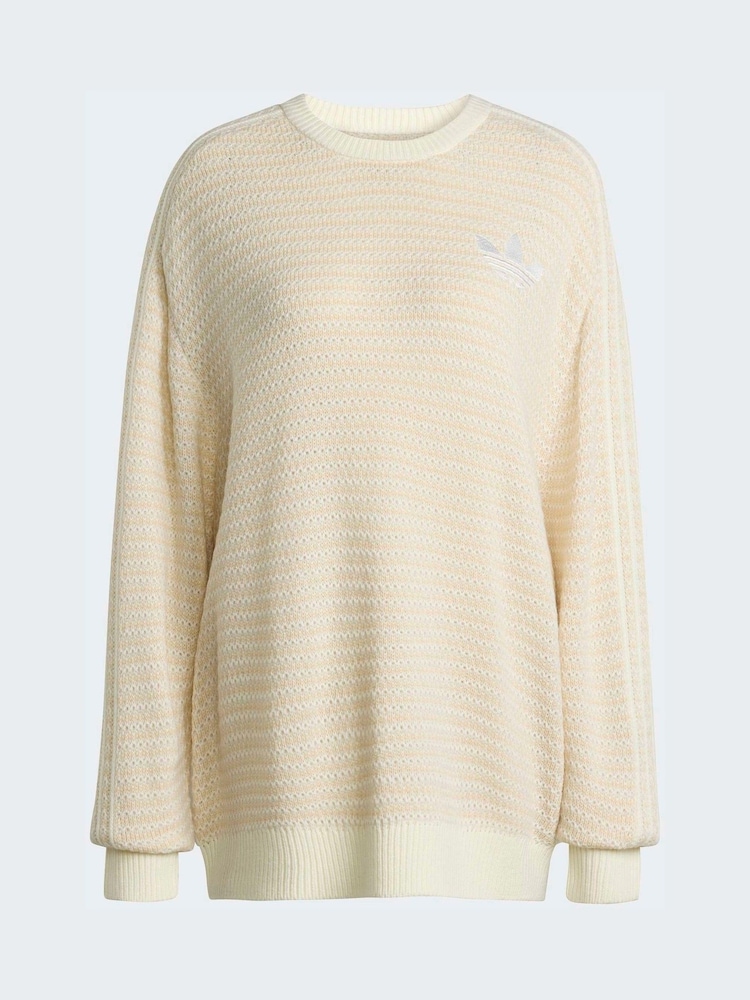 adidas originals Cream Holiday Pack Knit Sweatshirt - Image 6 of 6 adidas originals Cream Holiday Pack Knit Sweatshirt - Image 6 of 6