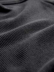 The Set 2 Pack Soft Touch Ribbed Long Sleeve Cardigan Black/Grey - Image 4 of 5