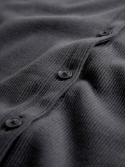 The Set 2 Pack Soft Touch Ribbed Long Sleeve Cardigan Black/Grey - Image 5 of 5