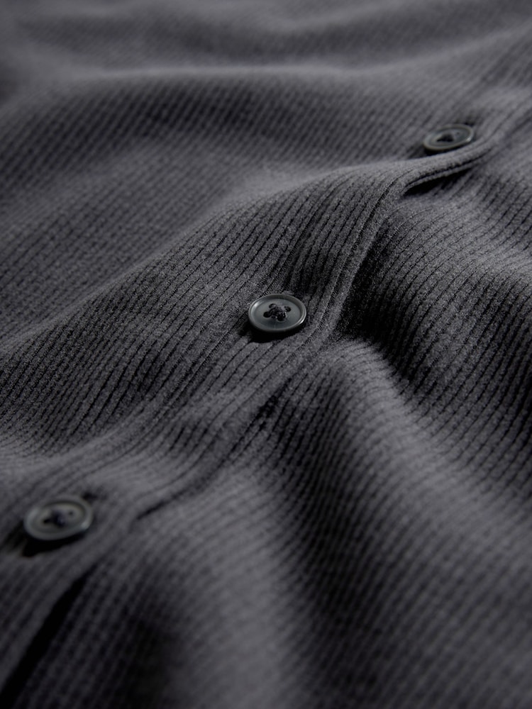 The Set 2 Pack Soft Touch Ribbed Long Sleeve Cardigan Black/Grey - Image 5 of 5