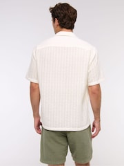 Abercrombie & Fitch Cropped Back Graphic Print Button Through Shirt - Image 2 of 7