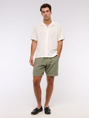 Abercrombie & Fitch Cropped Back Graphic Print Button Through Shirt - Image 3 of 7