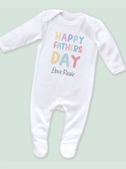 Little Years Personalised Happy Fathers Day Sleepsuit - Image 1 of 4