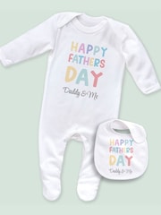 Little Years Personalised Happy Fathers Day Sleepsuit - Image 4 of 4
