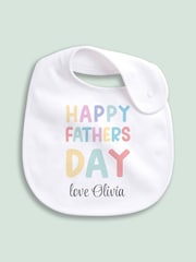Little Years Personalised Happy Fathers Day Bib - Image 1 of 4