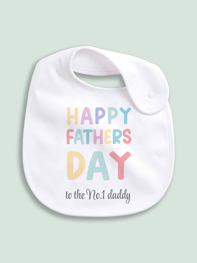Little Years Personalised Happy Fathers Day Bib - Image 2 of 4