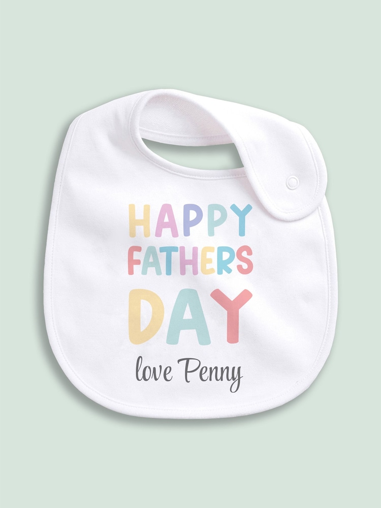 Little Years Personalised Happy Fathers Day Bib - Image 4 of 4