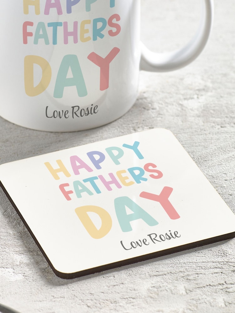 Personalised "Happy Father's Day" Mug and Coaster Set by Loveabode - Image 4 of 4 Personalised "Happy Father's Day" Mug and Coaster Set by Loveabode - Image 4 of 4