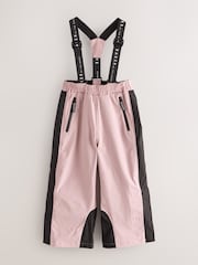Baker by Ted Baker Pink Waterproof Logo-Tape Padded Ski Salopettes Trousers - Imagen 10 de 15