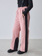 Baker by Ted Baker Pink Waterproof Logo-Tape Padded Ski Salopettes Trousers - Imagen 4 de 15