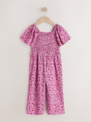 Pink Floral Shirred Jumpsuit (3-16yrs) - Image 5 of 6