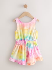 Rainbow Heart Brights Open Back Ruffle Hem Playsuit (3-16yrs) - Image 5 of 8