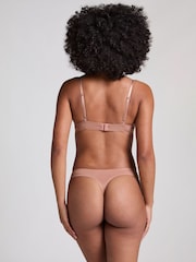 Hunkemoller Plunge Padded Underwired Brown Bra - Image 2 of 7