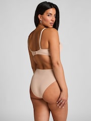 Hunkemoller Plunge Padded Underwired Brown Bra - Image 4 of 7