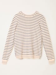 FatFace Breton Natural Knitted Stripe Jumper - Image 6 of 6