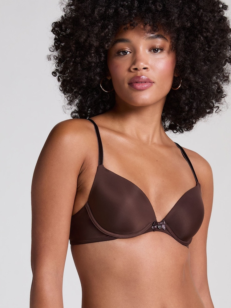 Hunkemoller Wattierter Bügel-BH mit tiefem Ausschnitt, Braun - Bild 1 von 6