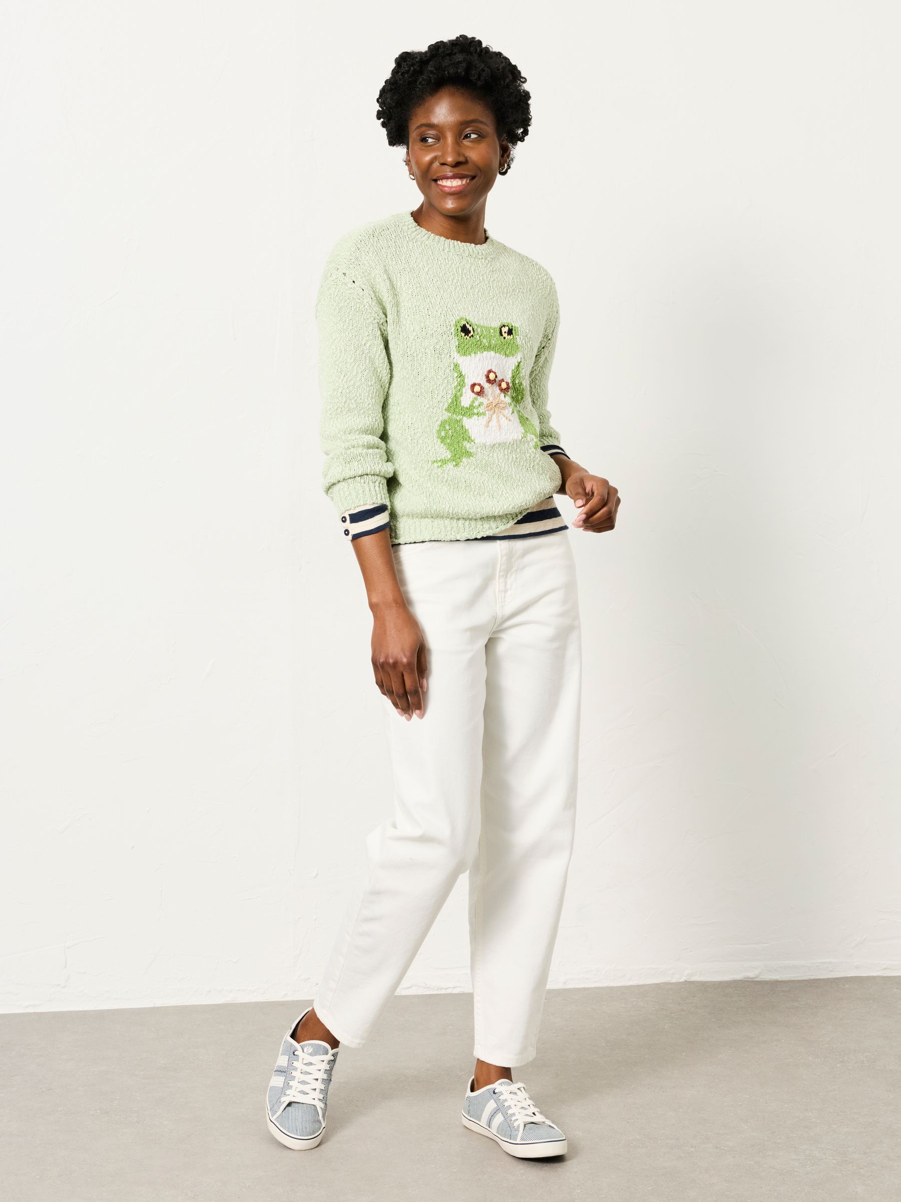 Buy FatFace Green Frog Knitted Jumper from Next USA