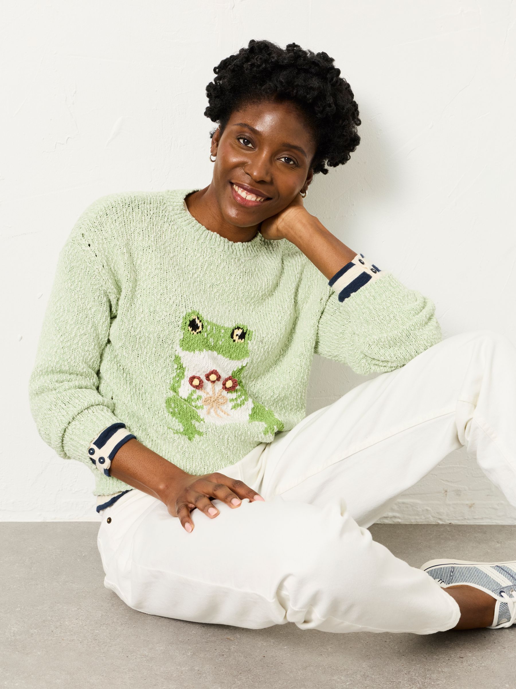 Buy FatFace Green Frog Knitted Jumper from Next USA
