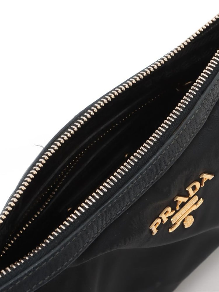 Prada Black Tessuto Nylon And Leather 2 Way Bag - Image 10 of 10