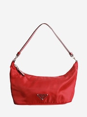 Prada Red Nylon Shoulder Bag - Image 1 of 7