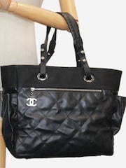 Chanel Black 2009 Paris Biarritz GM Tote Bag - Image 9 of 9