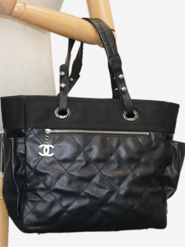 Chanel Black 2009 Paris Biarritz GM Tote Bag - Image 9 of 9