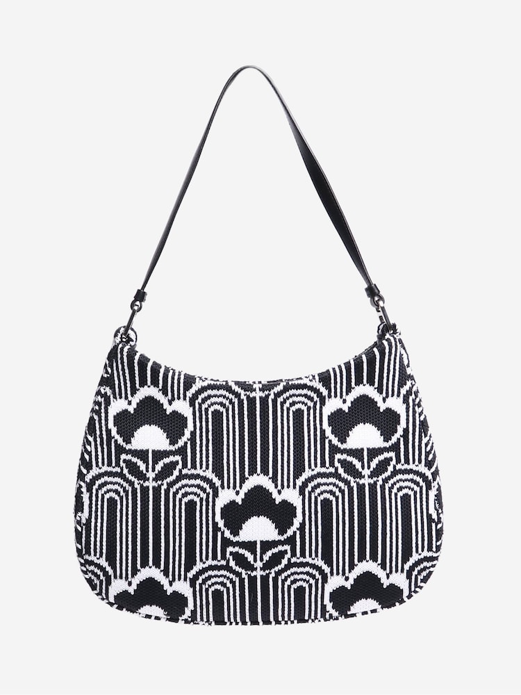 Prada Black Cleo Jacquard Shoulder Bag - Image 2 of 7