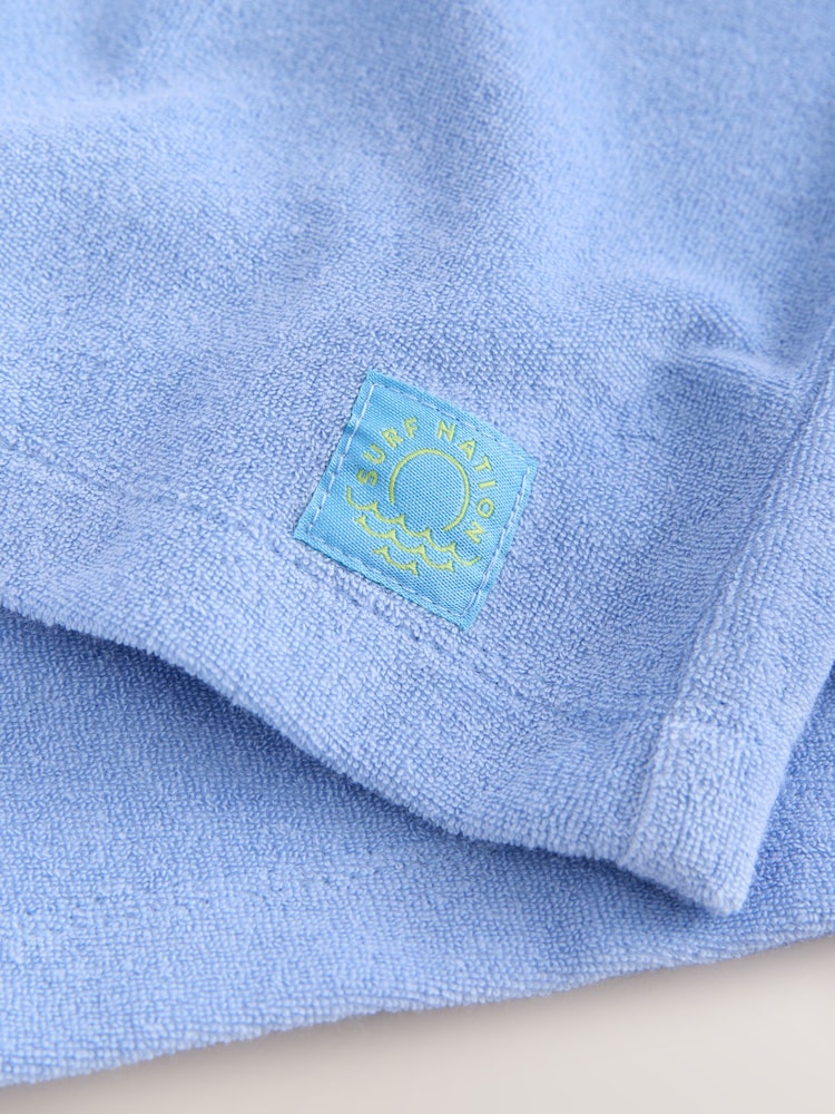 Blue Towelling Zip Hoodie And Shorts Set (3-16yrs) - Image 10 of 10