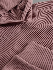 The Set Ribbed Hoodie And Wide Leg Jogger Set Pink - Image 5 of 5