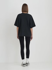 4th & Reckless Black Oversized Acid Wash Distressed Slogan Finn T-Shirt - Image 2 of 4