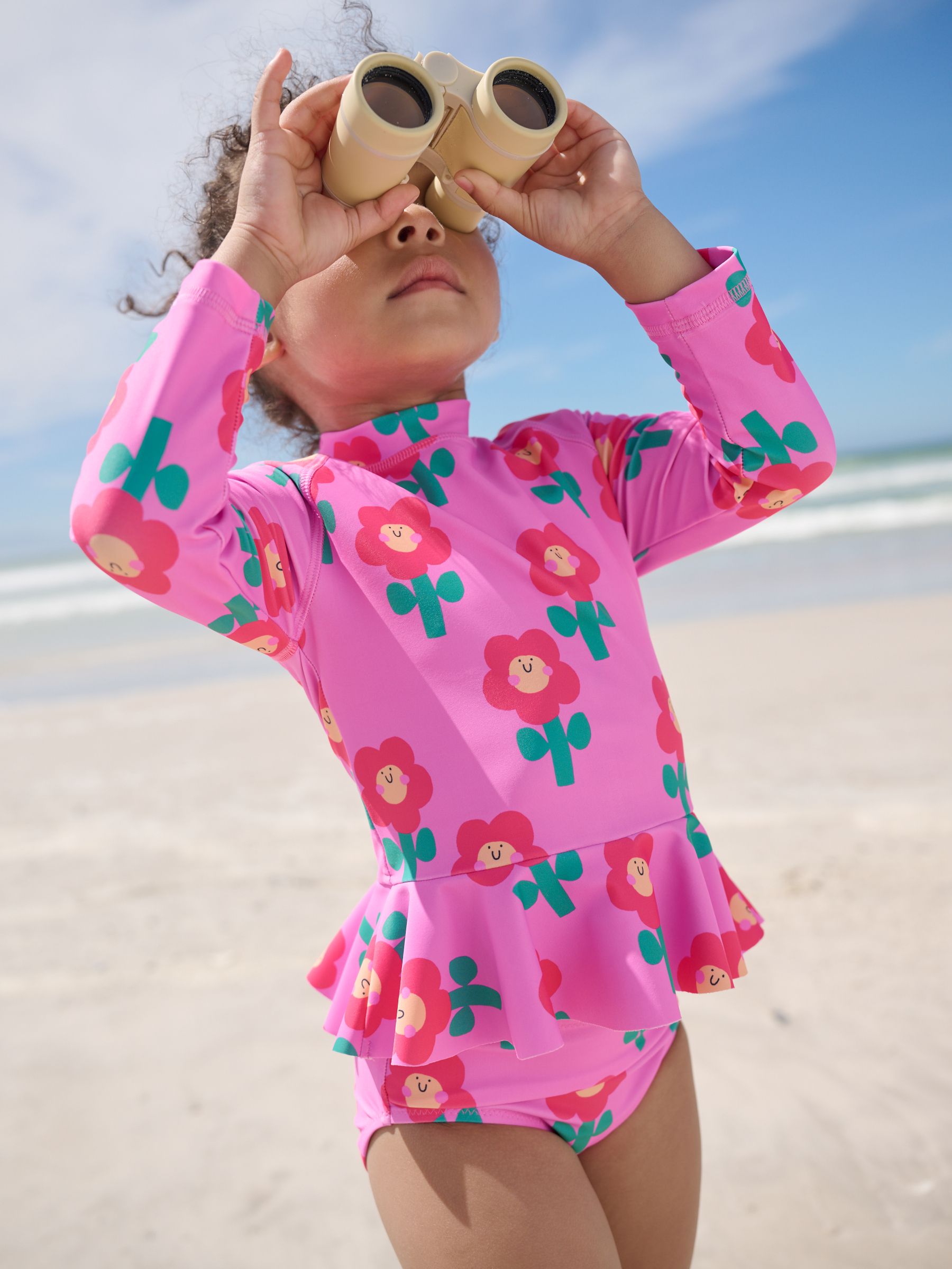 pinkページ Buy Pink Stampy Floral Sunsafe Swim Set (3mths-7yrs) from Next