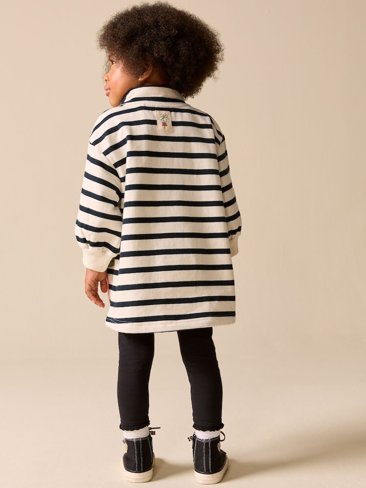 Monochrome Quarter Zip Sweat Dress (3mths-7yrs) - Image 2 of 9