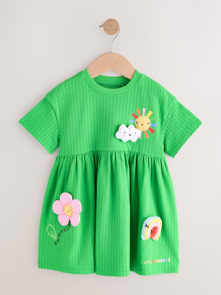 Girls Next Green Rainbow Jersey Dress (3mths-7yrs) 6 - 7 Years Girls Next Green Rainbow Jersey Dress (3mths-7yrs) 6 - 7 Years