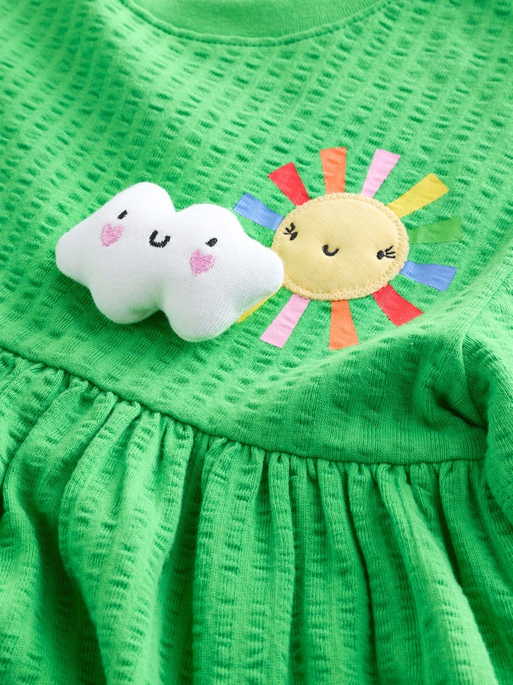 Girls Next Green Rainbow Jersey Dress (3mths-7yrs) 6 - 7 Years