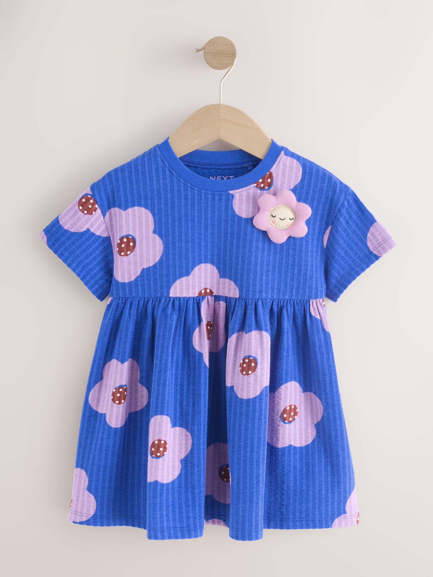Buy Blue Flower Jersey Dress (3mths-7yrs) from Next USA